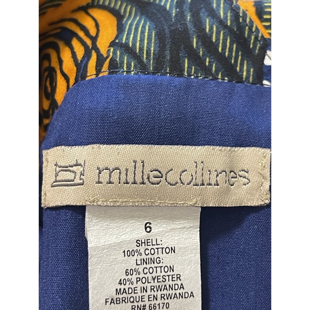 Anthropologie Mille Collines Moonrise Cotton Dress Abstract Maximalist Sz 6 EUC - Picture 11 of 12
